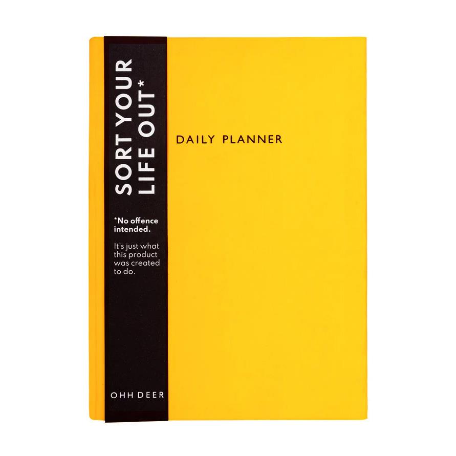 A5 Linen Daily Planner Neon Amber